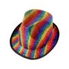 Trademart Sparkly Rainbow Fedora Hat Pride