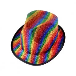 Trademart Sparkly Rainbow Fedora Hat Pride