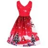 Hurly-Burly Red Snow Scene Christmas Print Dress