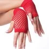 AnneCart 80's Short Fishnet Gloves - Red