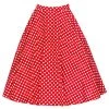 Malltop Skirts 1950's Red Polka Dot Circle Skirt