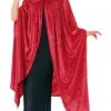 Hurly-Burly Hooded Velvet Cape - Red
