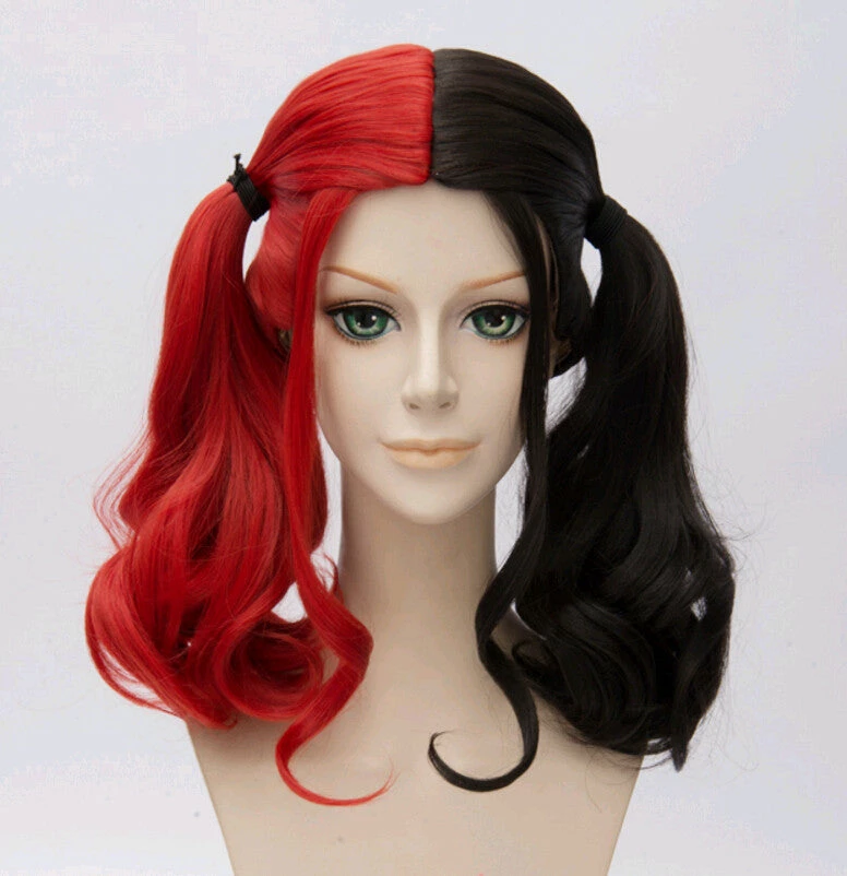 Jocelyn Luo Deluxe Black & Red Harley Quinn Wig 3 Jocelyn Luo Deluxe Black & Red Harley Quinn Wig