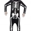 Smiffys Black Hooded Skeleton Costume Adults