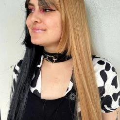 Bell's Wigs Deluxe Two Toned Long Black And Caramel Wig