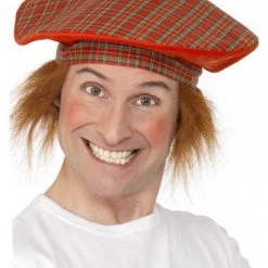 Smiffys International Scottish Hat With Attached Hair