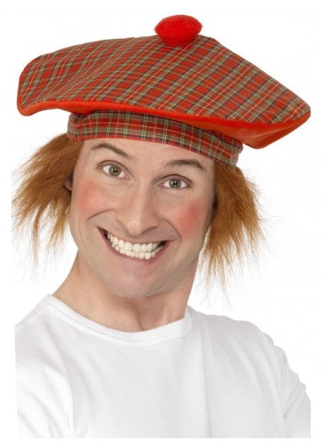 Smiffys International Scottish Hat With Attached Hair 3 Smiffys International Scottish Hat With Attached Hair