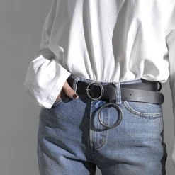 Jacky Wang Black Belt With Ring