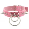 DHGate Light Pink Goth Spiked Choker With Ring Chokers 1 DHGate Light Pink Goth Spiked Choker With Ring Chokers