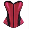 AnneCart Berry Red Zip And Hip Detail Corset Corsets