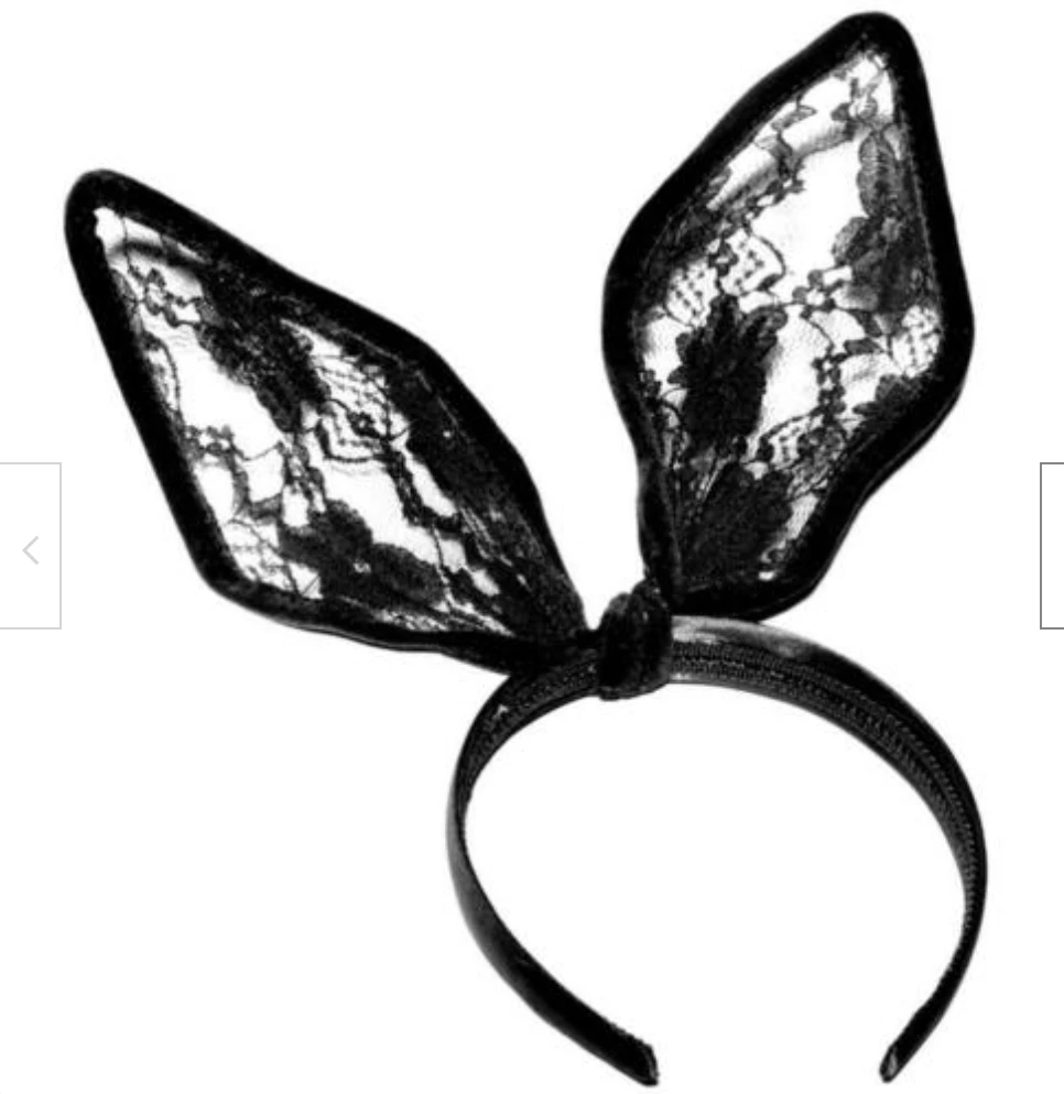 Annecart Easter Black Lace Bunny Headband 3 Annecart Easter Black Lace Bunny Headband