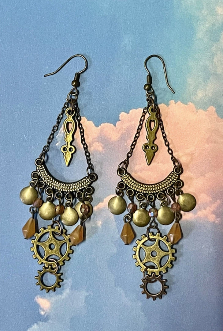 Hurly-Burly Jewellery Steampunk Drop Chandelier Earrings (N) 3 Hurly-Burly Jewellery Steampunk Drop Chandelier Earrings (N)