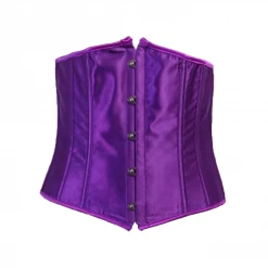 Hurly-Burly Purple Satin Underbust Corset