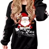 Dear Lover Black Christmas Santa Claus Sweater Outerwear