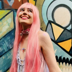 AnneCart Light Pink Bell Choker