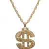TomFoolery Gold Dollar Sign Necklace