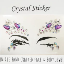 AnneCart Festival Wear Purple Pixie Crystal Face & Body Jewels