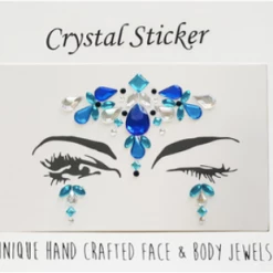 AnneCart Sparkling Sapphire Crystal Face & Body Jewels Festival Wear
