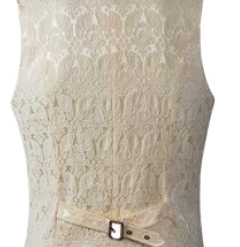 Annecart Cream Men's Jacquard Waistcoat 1920's Great Gatsby