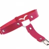 AnneCart Hot Pink PU Leather Heart Garter Belts & Harnesses