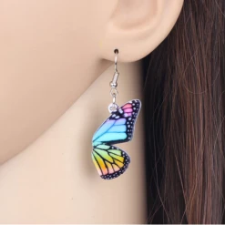 Aliexpress Pastel Rainbow Butterfly Wings Earrings Festival Wear