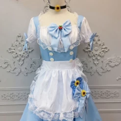 AnneCart Blue Lolita Flower Maid Costume