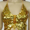 Best Dance Gold Sequin Butterfly Halter Top
