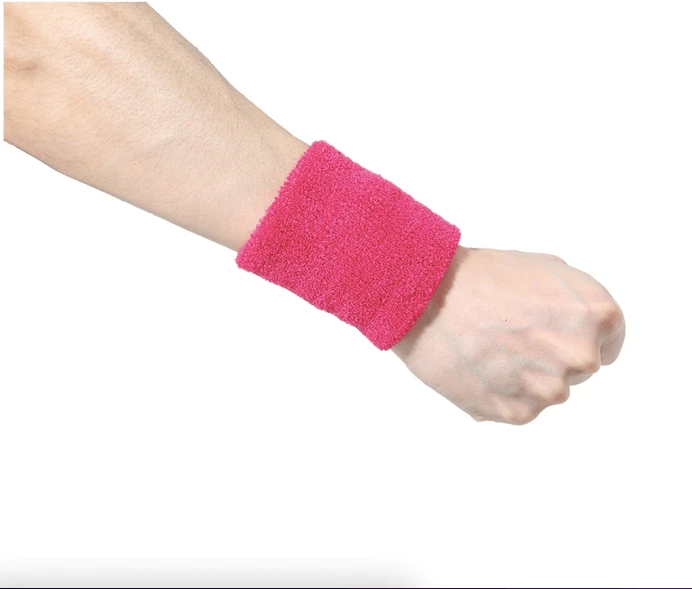 Gold Star 80's Hot Pink Wrist Sweatband 3 Gold Star 80's Hot Pink Wrist Sweatband