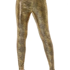 Smiffys Metallic Gold Scale Leggings