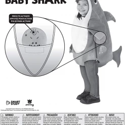 Rubies Animals And Insects Kids Blue Baby Shark Costume