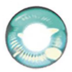 Hurly-Burly (D) Anime & Video Games Aqua Green Anime Contact Lenses