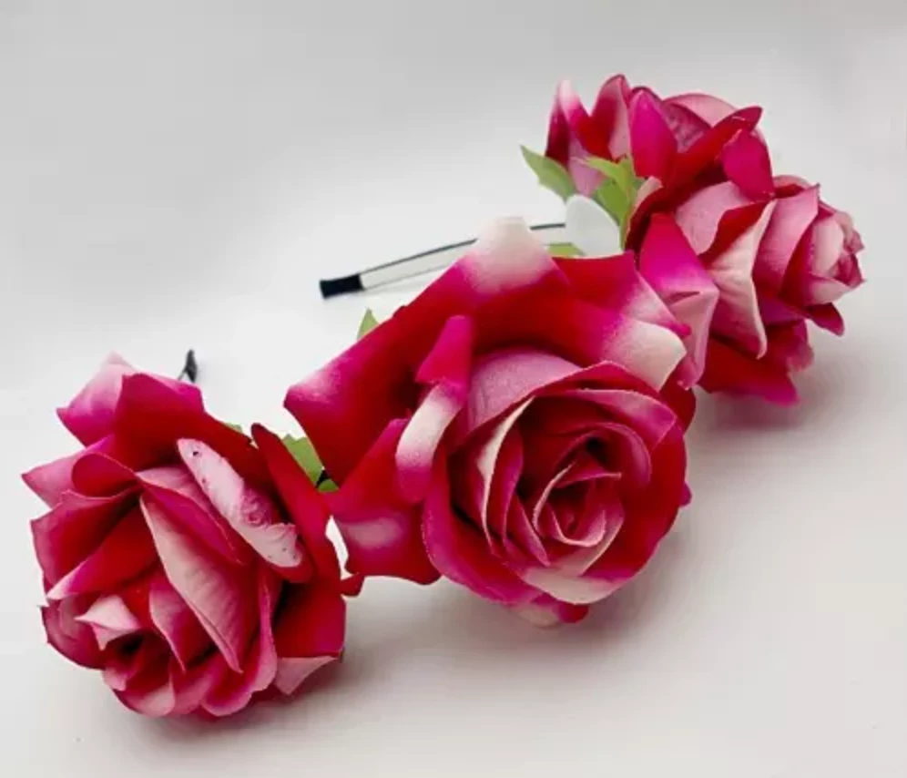 Annecart Deep Pink Rose Headband 3 Annecart Deep Pink Rose Headband