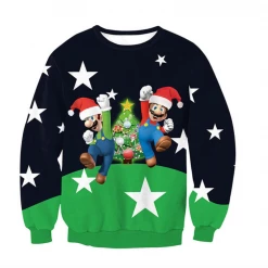 Annecart Mario And Luigi Christmas Jumper Outerwear