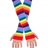 Jacky Wang Rainbow Fingerless Gloves