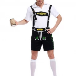 Hurly-Burly Simple "Beer" Lederhosen Oktoberfest Costumes And Accessories