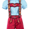 Malltop Oktoberfest Costumes And Accessories Hot Pink And Blue Oktoberfest Ladies Lederhosen