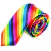 Hurly-Burly Rainbow Striped Neck Tie