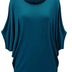 Thailand 80's Deep Teal Batwing Top