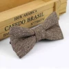 Hurly-Burly Deluxe Brown 1920's Bowtie Neck Ties