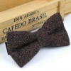 Hurly-Burly Deluxe Dark Brown Wool Bowtie Neck Ties