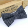 Hurly-Burly Deluxe Dark Grey Herringbone Bowtie Neck Ties