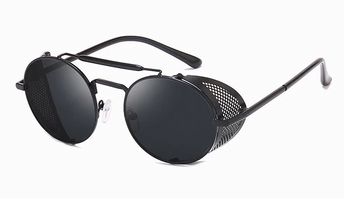 Hanton King Black Retro Round Glasses 3 Hanton King Black Retro Round Glasses