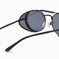 Hanton King Black Retro Round Glasses 7 Hanton King Black Retro Round Glasses