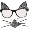 Unknown Glittery Cat Glasses With Whiskers