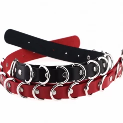 AnneCart Black And Silver Ring Collar