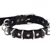 AnneCart Black And Silver Ring Collar