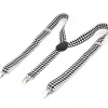 DHGate Black And White Checked Suspenders