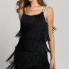 Annecart 1920's Great Gatsby Black Fringed 1920's Flapper Dress 2 Annecart 1920's Great Gatsby Black Fringed 1920's Flapper Dress