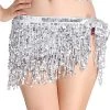 Best Dance Silver Sequin Wrap Around Skirt Festival Wear