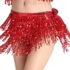 Best Dance Festival Wear Red Sequin Wrap Around Skirt